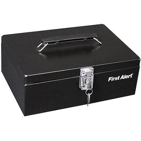 first alert 3020f locking steel cash box|First Alert 1036621 Cash Box with Key Lock and Removable .